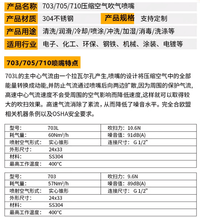 思万特拉瓦尔吹风喷嘴703L压缩空气吹气嘴705L不锈钢715L吹干喷头