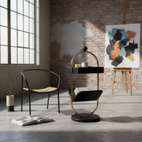 2-Tier Oval Stand Space-Saving Magazine Rack Table Multi-Functional for Bedroom