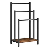 Towel Rack with Shelf Multiple Rods Freestanding Towel Rack Multi-Height