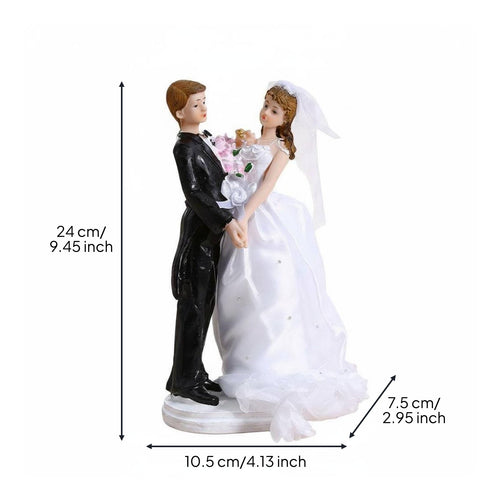 Wedding Cake Topper Resin Craft Couple Figurine Cake Decoration Elegant
