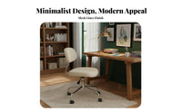 Molded Shell Chair with Casters Space-Saving Footprint Upholstered Vanity Chair with Casters Modern with Design Height