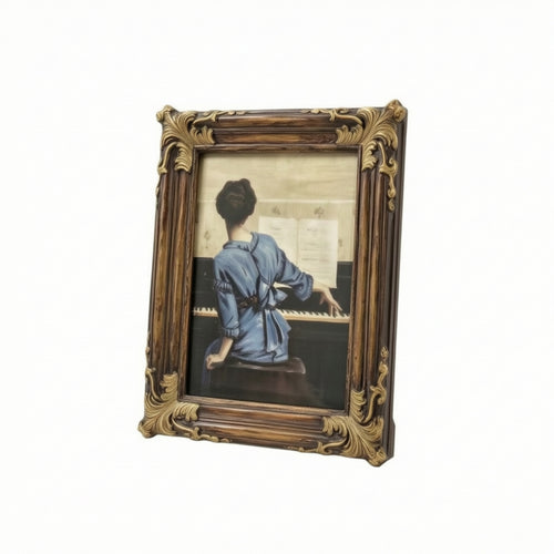 Vintage Picture Frame Ornate Resin Picture Frame Decorative for Bedside Table