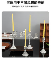 European Style Zinc Alloy Candle Holder with 1 Arm Short and Tall Options