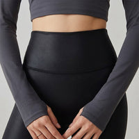 Gym Leggings for Women with Textured Fabric for Fitness, High Waist Compression for Workouts, Sculpting Pants