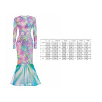 Mermaid Dress Form-Fitting Costume Dress Fishtail for Women