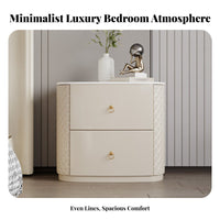 Oval Storage Cabinet Minimalist aesthetic Bedside Table sturdy Construction