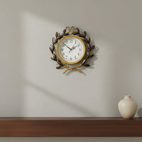 American Design Hanging Clock Metal Frame French Retro Timepiece for Bedroom