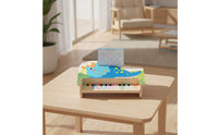 Educational Dinosaur Keyboard with Music Stand Interactive Piano with Music Stand Compact Wooden Keyboard Sturdy for Toddlers, Playroom