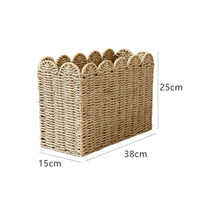 Woven Storage Basket Rigid Wicker Baskets Decorative for Desk