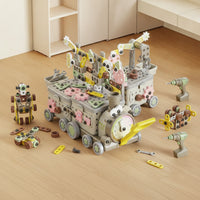 DIY Screw Toy with Train Base Hands-on Take Apart Toy Train STEM Building Set Fine Motor for Children, Toddlers, Girls, Home, Playroom
