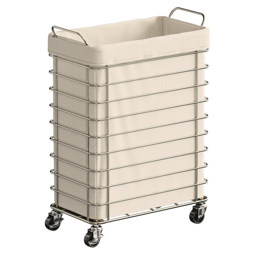 Wheeled Laundry Hamper Large Capacity Rolling Laundry Hamper Space Saving Household Storage for Washroom