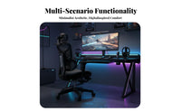 Ergonomic Mesh Chair with Headrest Retractable Footrest Computer Seat Heavy Duty