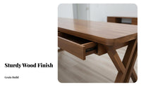 Long Desk with 2 Drawers Built-in Storage Two Person Desk modern aesthetic Computer Table for Professionals, Homeowners, Living Room, Bedroom