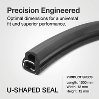 EPDM Rubber Seal Strip with Steel Core, Automotive Door Seal Strip, Car Door Rub #variant:UC-02 U-shaped Seal Ring