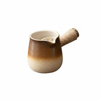 opening Flame Tea Kettle Dry Heat Clay Teapot with Lid Rustic Chinese Style Drinkware for Campfire