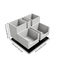 Multi Compartment Organizer Open Top Supply Holder Rectangular Shop Furniture