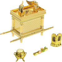 Ark of the Covenant Model Replica with Aaron's Rod, Manna, and Tablets