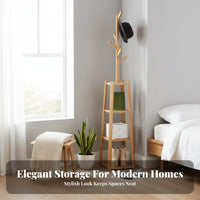 Freestanding Coat Tree Space-Saving Treedesign Coat Rack Stable Base for Bedroom