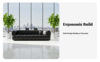 Straight-Line Settee with Metal Legs Light Luxury Aesthetic Office Couch Modern Design Commercial Furnishing for Interior Designers, Reception Area