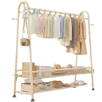 Heavy-Duty Floor Drying Rack, Single Rod, Fixed, Indoor Use