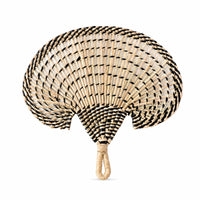 Rustic Handwoven Fan Natural Fiber Fan Textured Grip