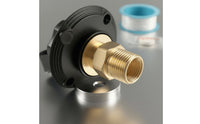 Threaded RV City Water Inlet with Check Valve Brass RV Water Inlet with Check Valve Easy to Install Heavy-Duty for Recreational Vehicle Trailer