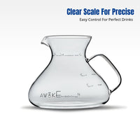 Glass Drip Over Coffee Pot, Graduated, Tea Sharing Carafe