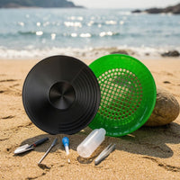 Three-Stage Gold Panning Kit Plastic Prospecting Pan Beginner-Friendly Gold Pan with Classifier Lightweight for Prospectors, Hobbyists, River Sediment Washing