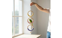 3 Pieces Bird Enclosure Swing Loop Natural Wood Hanging Bird Loop Anxiety Relief