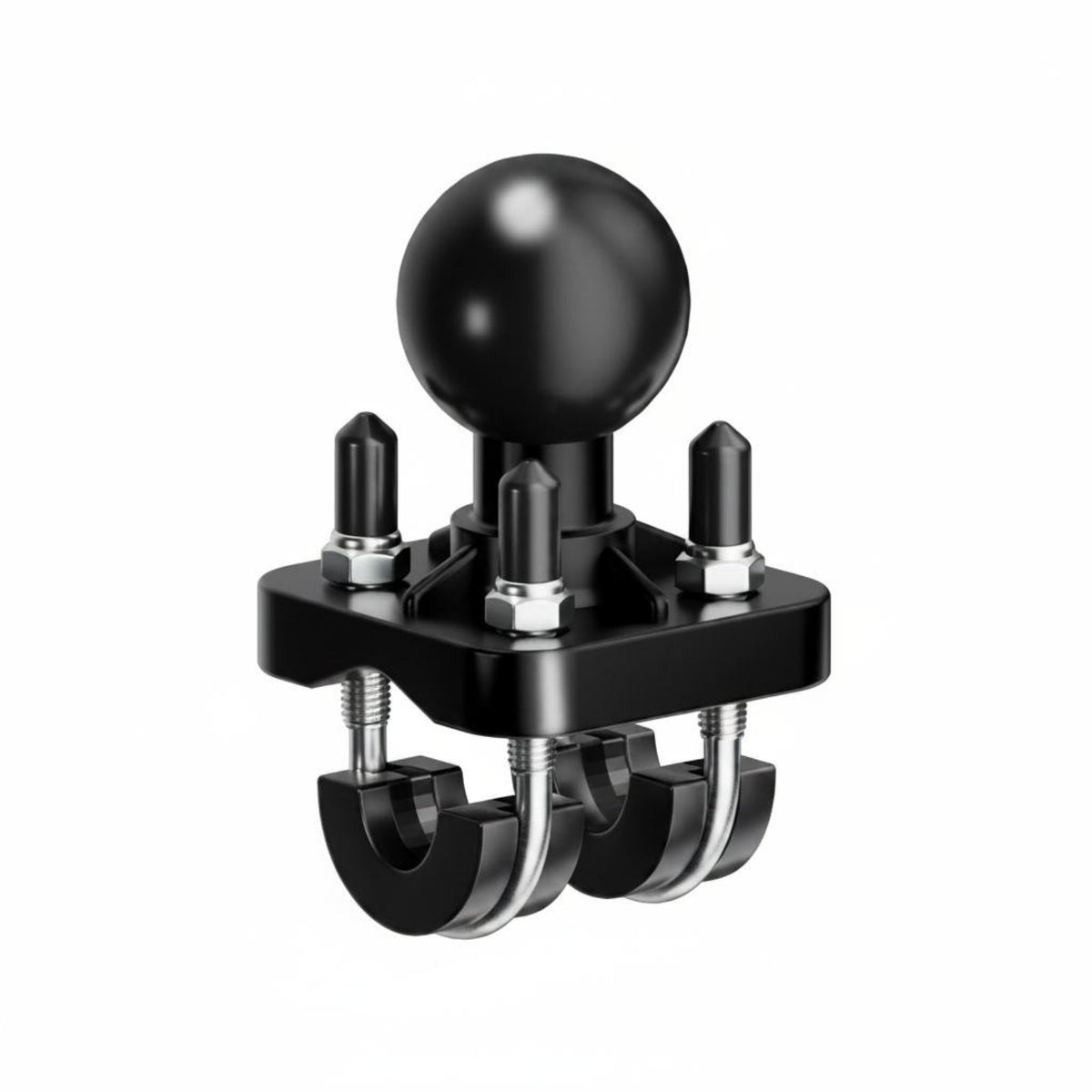 Double U Bolt Mount Ball Base Clamp 360-Degree Rotation Ball Attachment Base for Farm Machinery