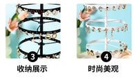 创意耳环架饰品展示架首饰盒旋转架子挂耳钉耳饰耳坠项链家用收纳