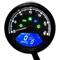 Motorcycle Gauge Cluster Comprehensive Motorcycle Instrument Panel Illuminated Digital Motion Display for Builders, Motorcycles