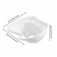 Backwash Basin Easy to Clean Shampoo Wash Basin Glossy Finish Salon Shampoo Sink for Hairdressers, Barbershop