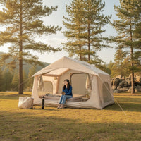 Elevated Inflatable Tent Spacious Cabin Tent Quick Setup Windproof for Backyard