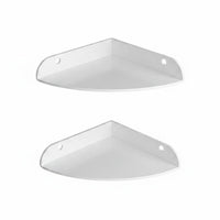 2 Pieces Floating Corner Shelf Raised Edges Acrylic Corner Shelf