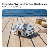 316 Stainless Steel Saltwater-Resistant Hinge Saltwater Resistant Sturdy Duty Detachable Hinge Hardware Fitting Mirror Polished
