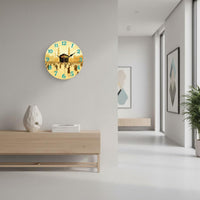 Non-Ticking Silent Round Wall Clock Quartz Movement Frameless Wall Clock Modern Design Home Decor Easy to Install for Muslims, Bedroom, Living Room, Office