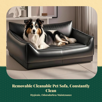 Water-resistant dog bed, removable cover
