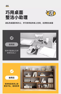 实木书架桌面置物架卧室办公室桌上小型多层架子儿童书桌收纳书柜