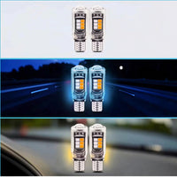 Two-toneColor T15 LED Bulb Wedge Base Turn Indicator Bulb Low Power Consumption Longer Lifespan for Motorcyclists