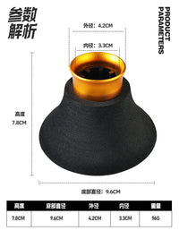 太宇深海鱼竿肚顶EVA铝合金锥形护肚顶船钓支架竿托户外钓鱼配件