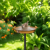 Garden Art Feeder, Outdoor Feeding Station, Weather Resistant Metal Construction, Sturdy Ground Insert for Wild Birds
