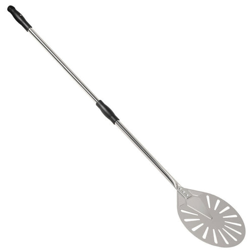 9-Inch Perforated Pizza Peel Lightweight Stainless Steel Pizza Peel Metal Kitchen Tool Long-Lasting for Home Bakers, Outdoor Oven