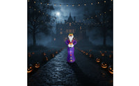 Halloween Skeleton Inflatable Standing Halloween Skull Inflatable Violet Outdoor for Porch, Party