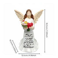 Faceless Angel Sculpture Hand-Painted Angel Holding Heart Figurine Inspirational Residential Decor Decoration for Women, Colleagues, Desktop