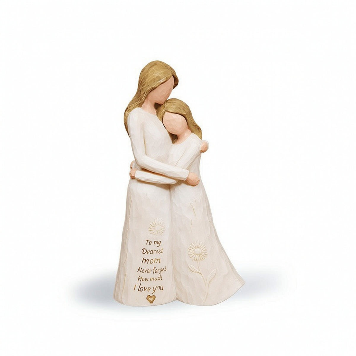 Hugging Mother and Daughter Figurine Sentimental Mother and Daughter Figurine
