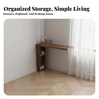 Retractable Vanity and Cabinet Combo Space-Saving Extendable Vanity Set
