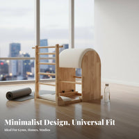 Full-Body Workout Pilates Ladder Barrel Stable and Solid Exercise Ladder Barrel Ergonomic Design Home Pilates Machine High-Density Foam Padding for Beginners, Seniors, Not on Ice Workers, Gym, Living Room