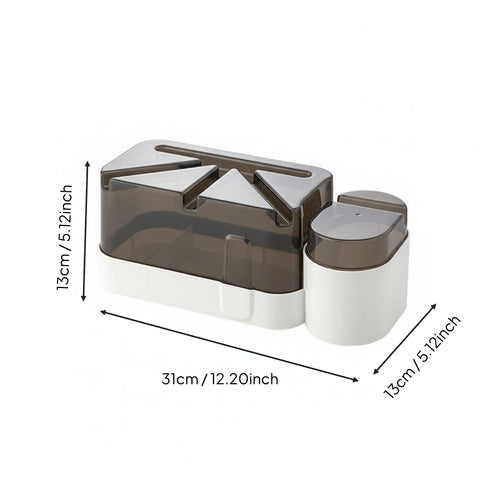 No Punch Tissue Storage Box Material Multifunctional Washroom Organizer for Kitchen
