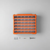 Organizer Cabinet Clear Drawers Box Wall-Mountable Screw Organizer Cabinet for DIY Hobbyists, Repair Workers, Workshop, Office
